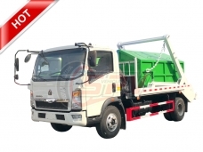 Swing Arm Garbage Truck Sinotruk HOWO